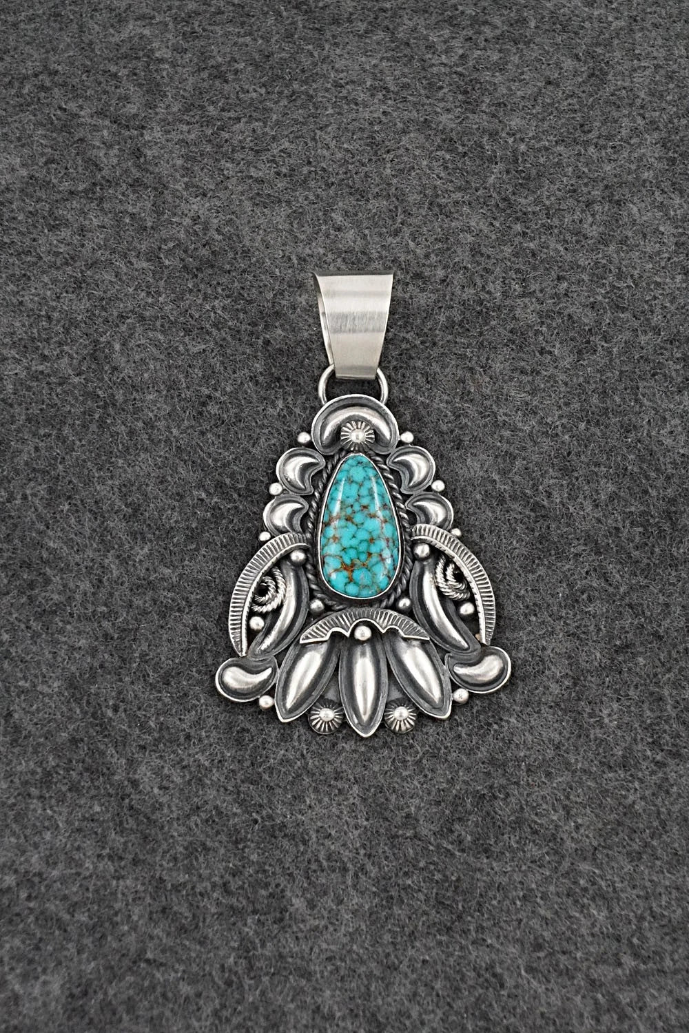 Turquoise and Sterling Silver Pendant - Derrick Gordon