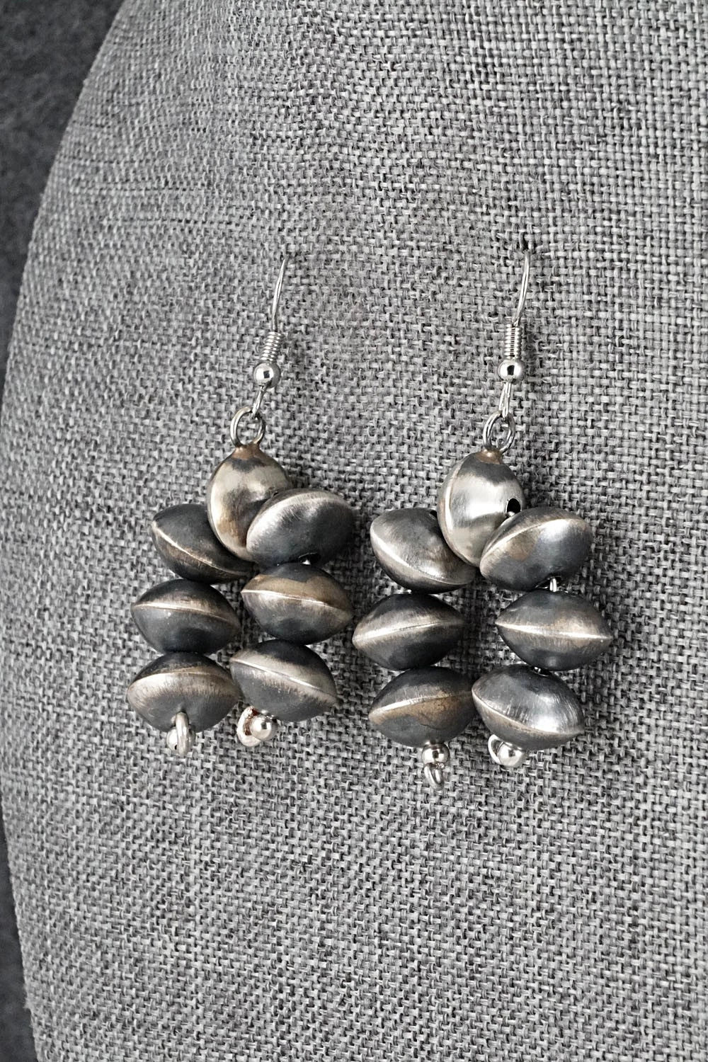 Sterling Silver Navajo Pearl Earrings - Ashanti Nez