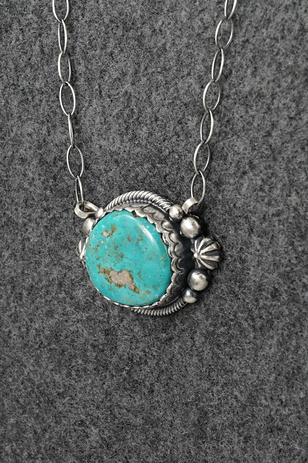 Turquoise & Sterling Silver Necklace - Mark Yazzie
