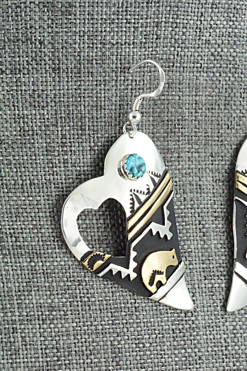 Turquoise & Sterling Silver Earrings - Rosita Singer