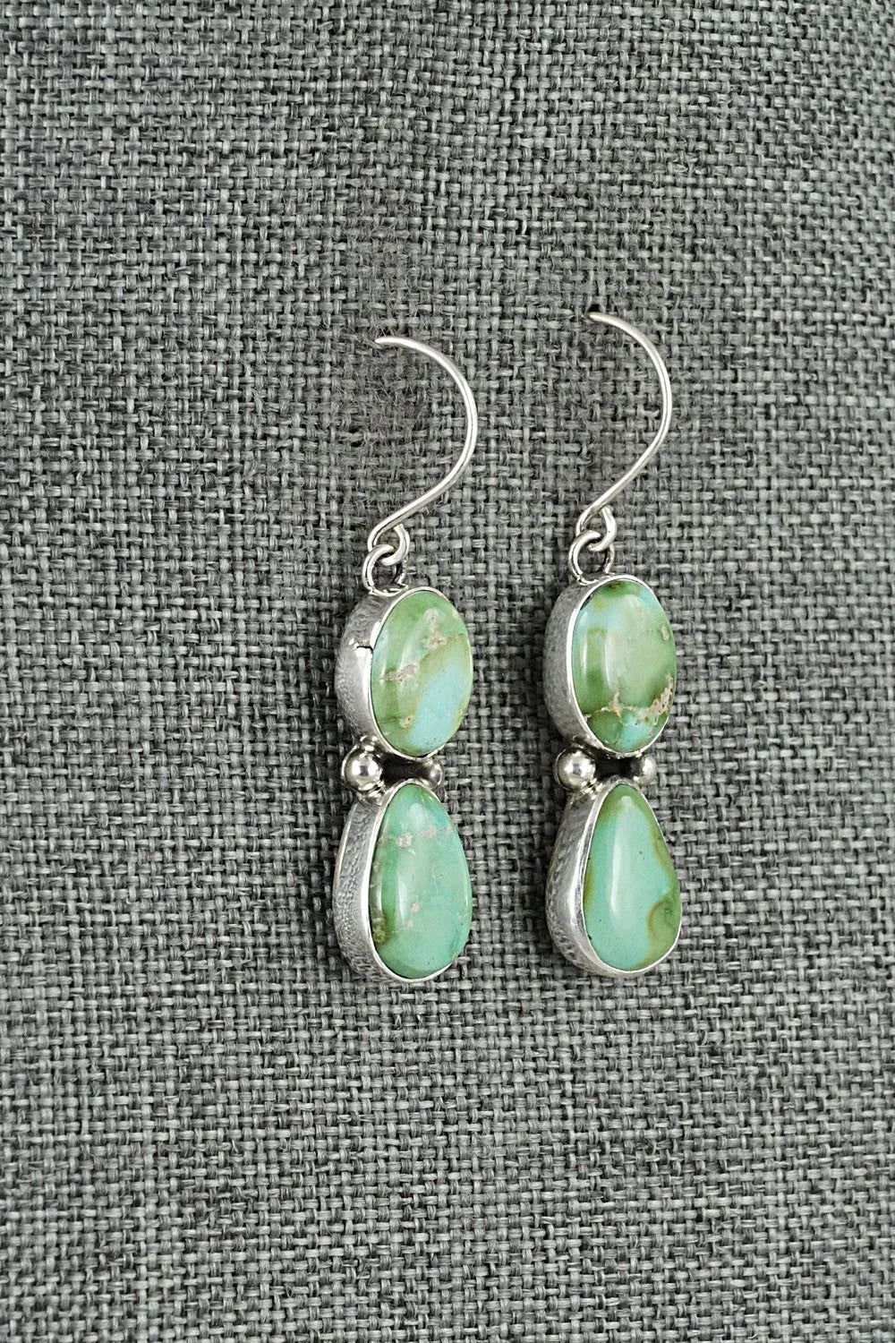 Turquoise & Sterling Silver Earrings - Eugene Gruber