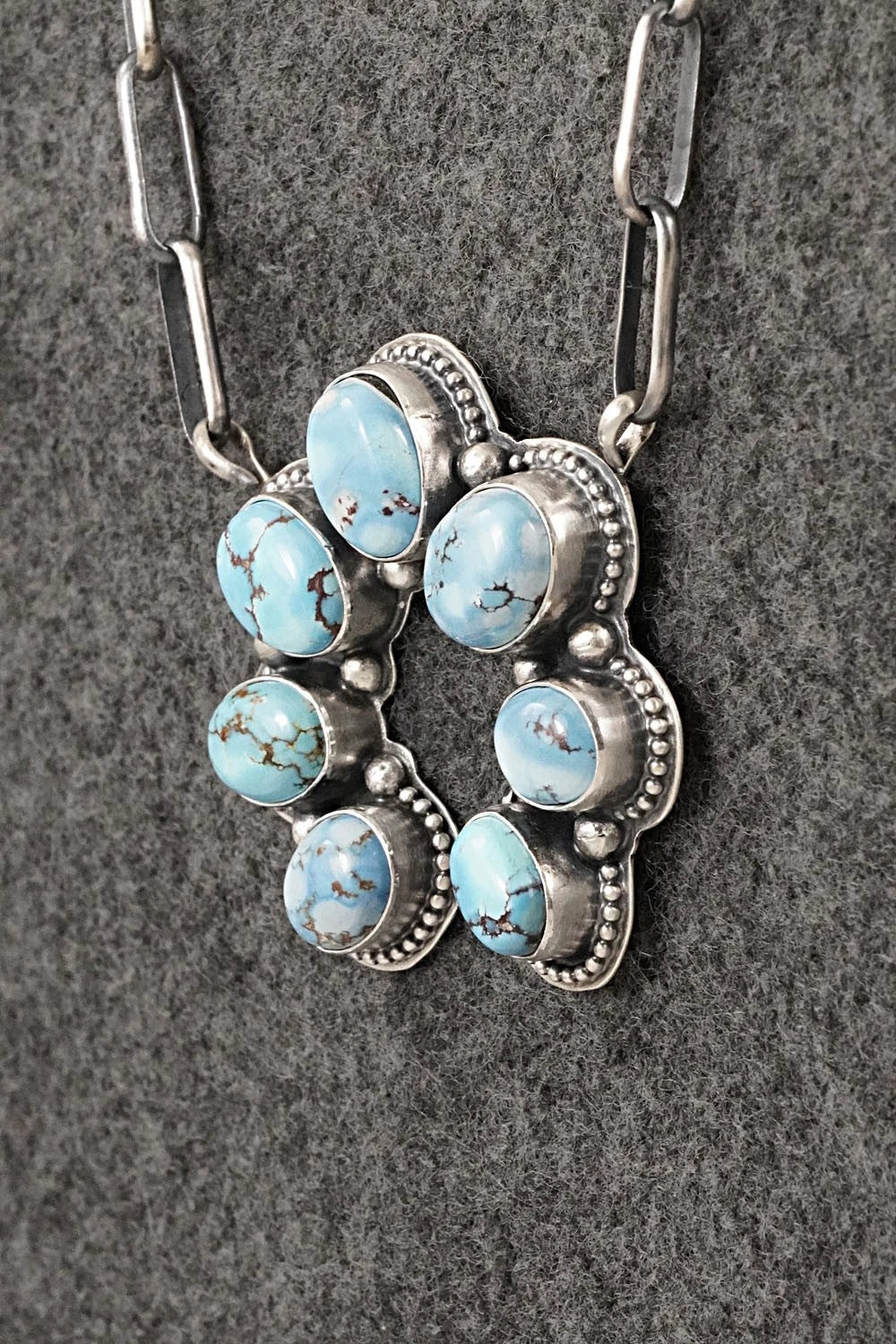 Turquoise & Sterling Silver Necklace - Darrin Livingston