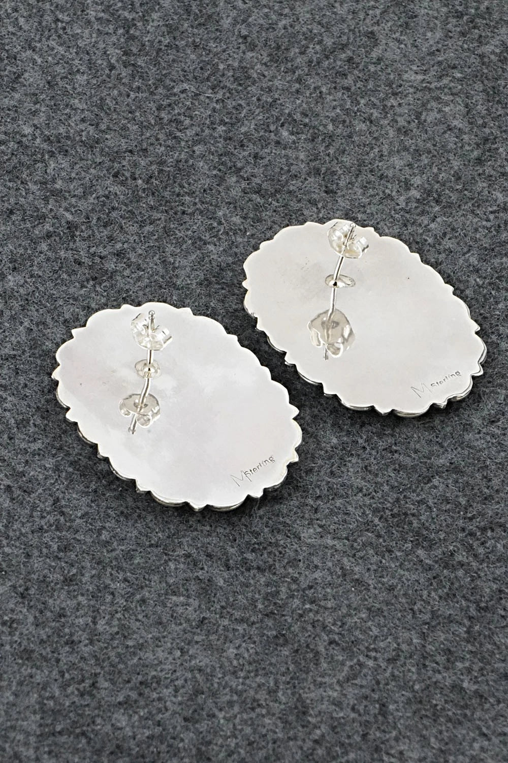 Turquoise & Sterling Silver Earrings - Gerald Mitchell