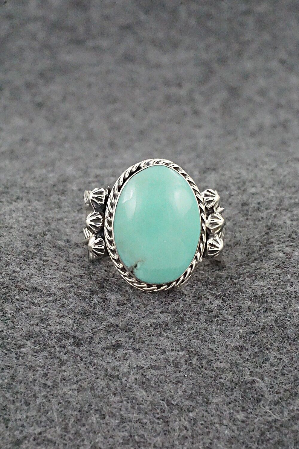 Turquoise & Sterling Silver Ring - Grace Kenneth - Size 8.5