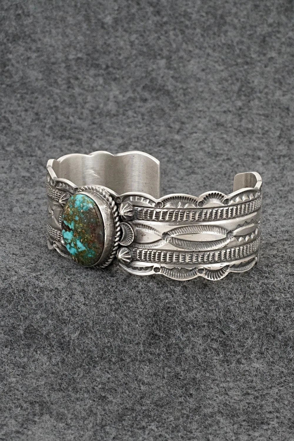 Turquoise & Sterling Silver Bracelet - Leonard Maloney