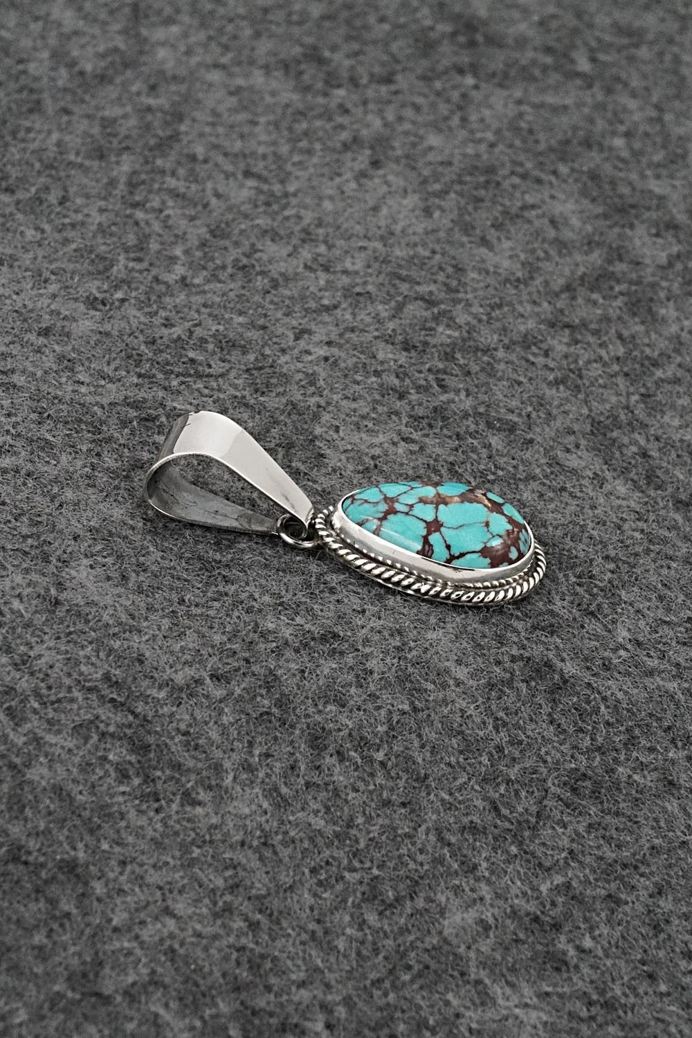 Turquoise & Sterling Silver Pendant - Eugene Gruber