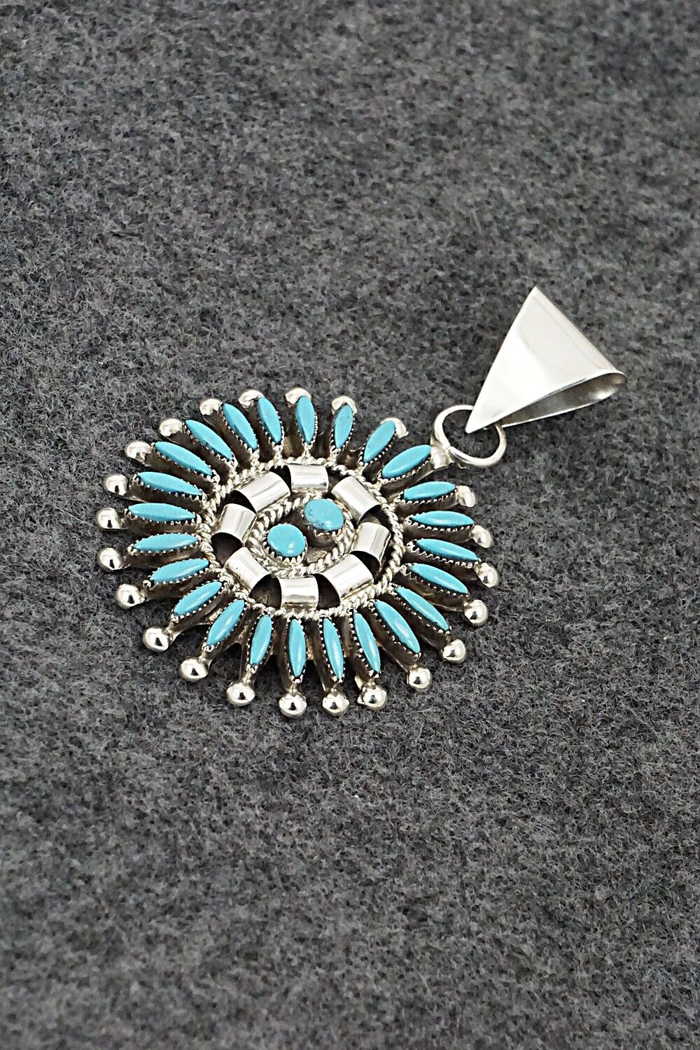 Turquoise & Sterling Silver Pendant - Dan Etsate