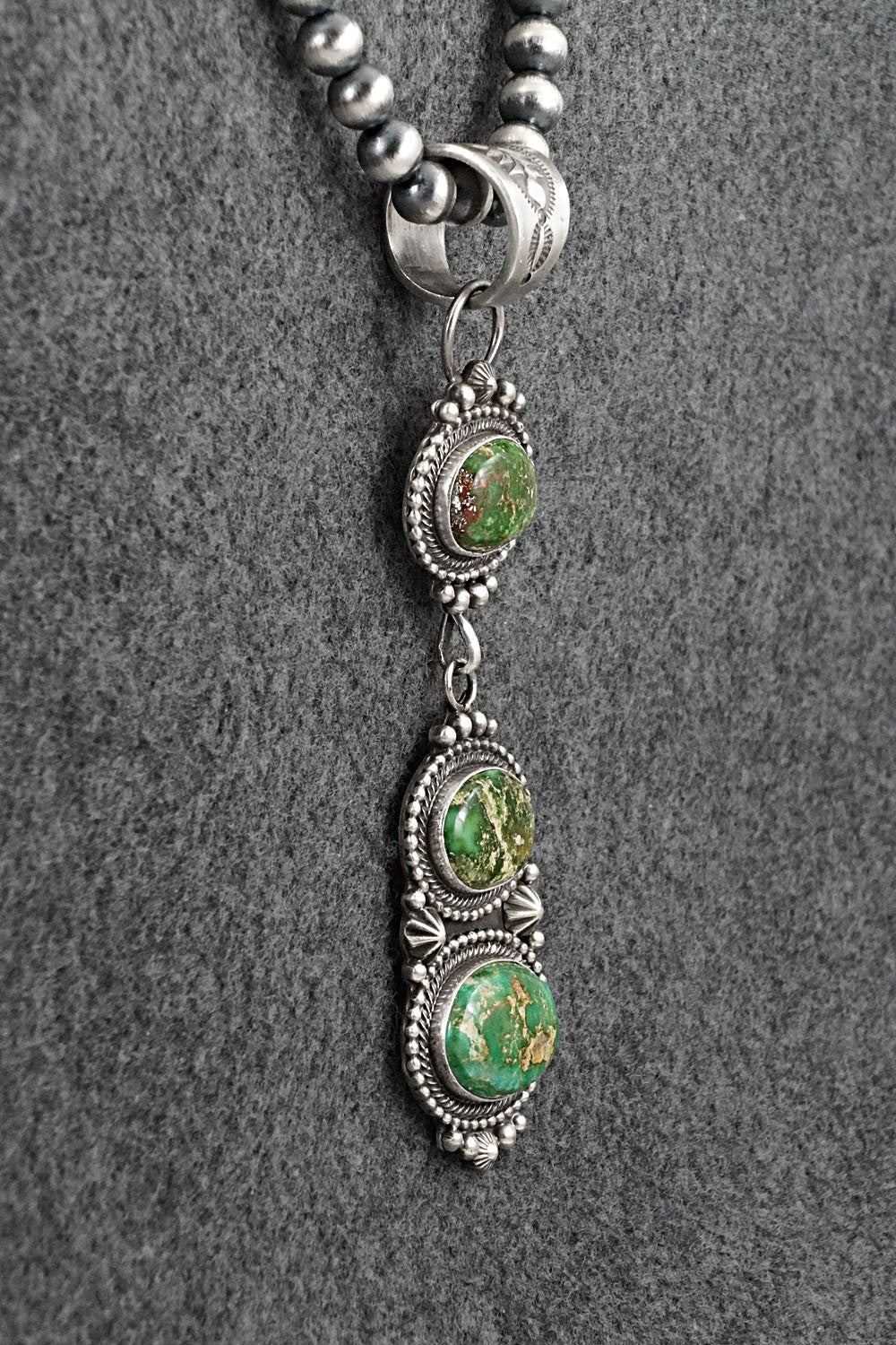 Turquoise & Sterling Silver Necklace - Tom Lewis