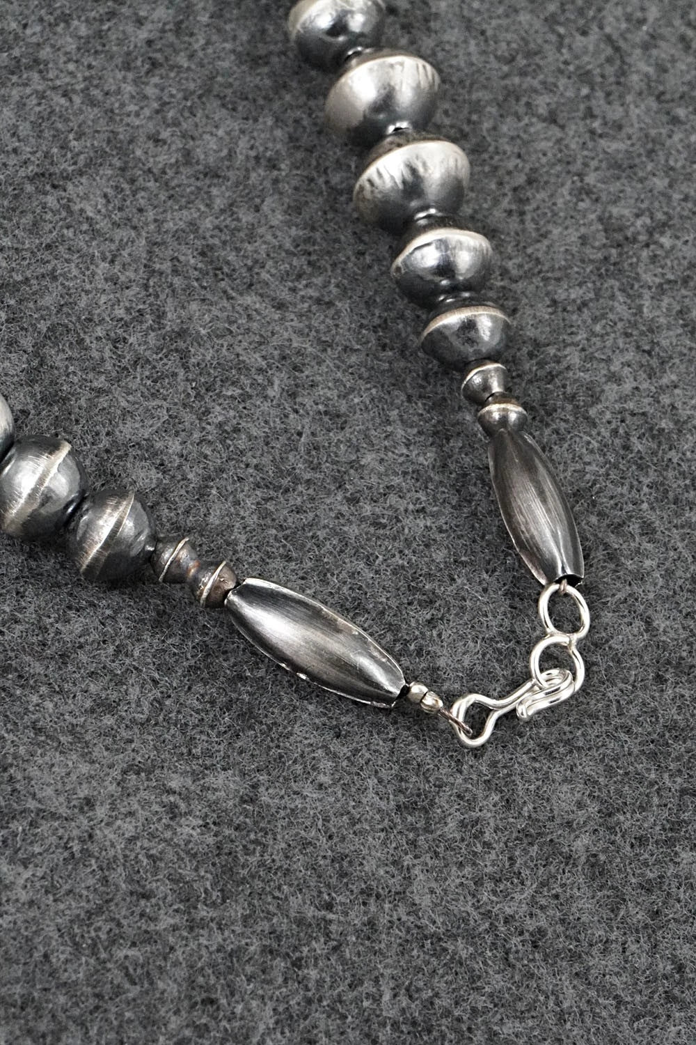 Sterling Silver Navajo Pearl Necklace 18" - Vintage