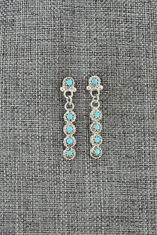 Turquoise & Sterling Silver Earrings - Micheal Gchachu