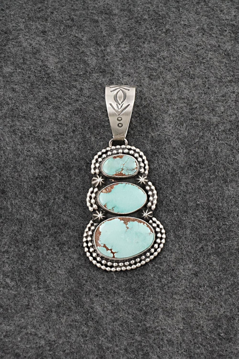Turquoise & Sterling Silver Pendant - Darrin Livingston