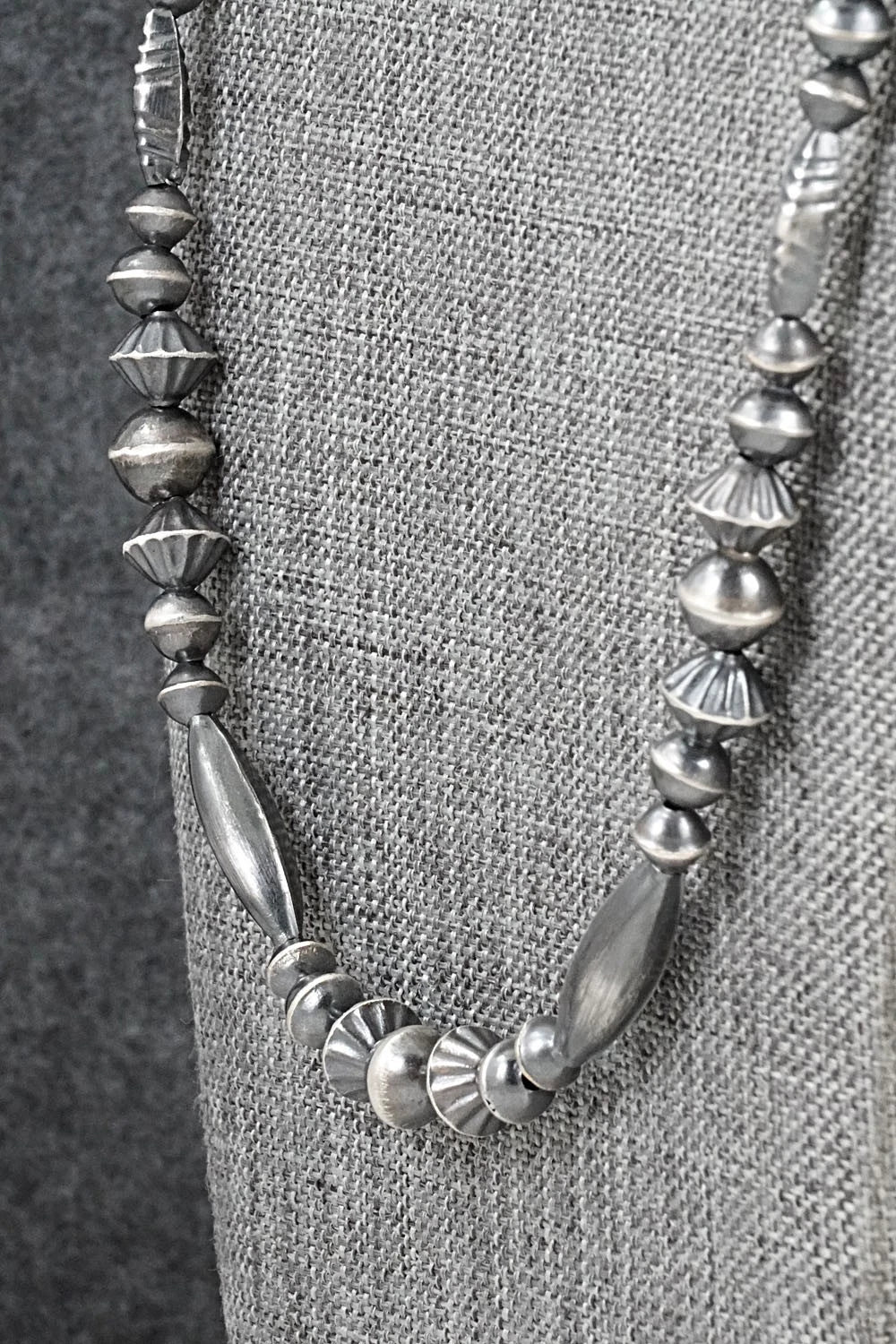 Sterling Silver Navajo Pearl Necklace 24" - Vintage
