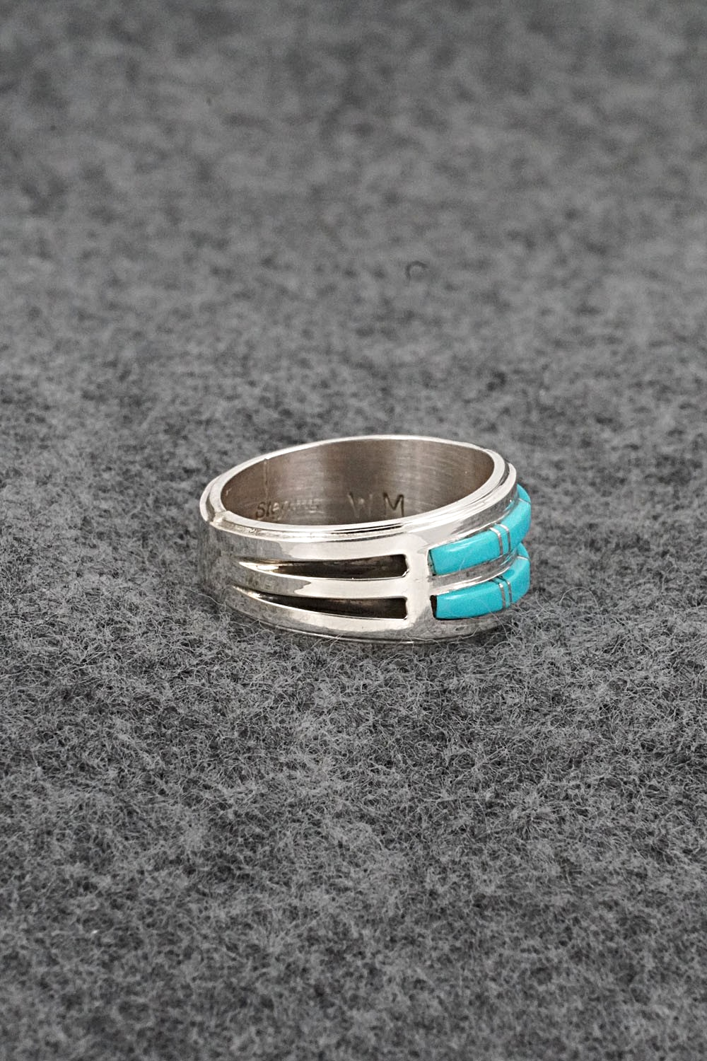 Turquoise & Sterling Silver Ring - Wilbert Muskett Jr. - Size 8.5