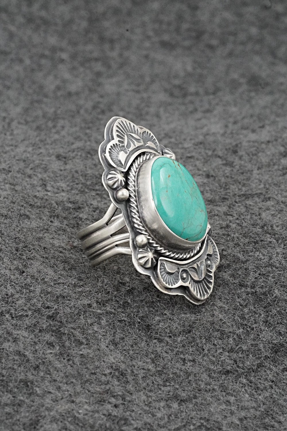 Turquoise & Sterling Silver Ring - Randy Boyd - Size 6.5