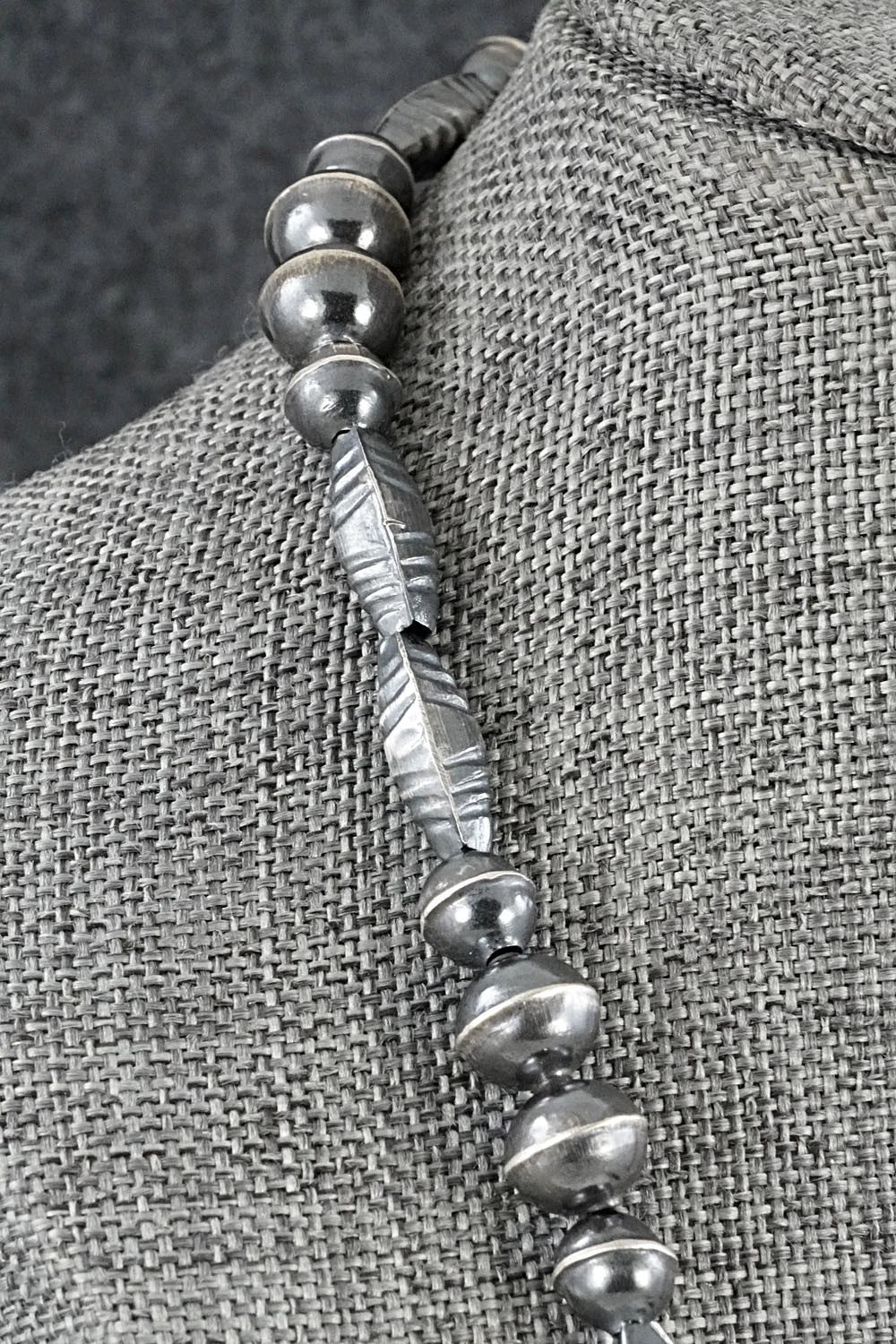 Sterling Silver Navajo Pearl Necklace 22" - Vintage