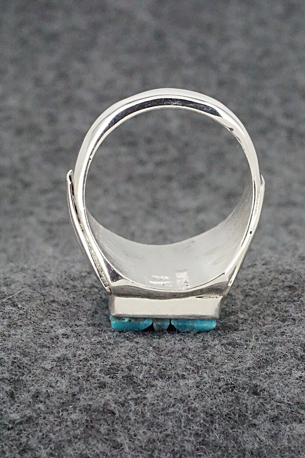 Turquoise & Sterling Silver Ring - Sam Arviso - Size 13
