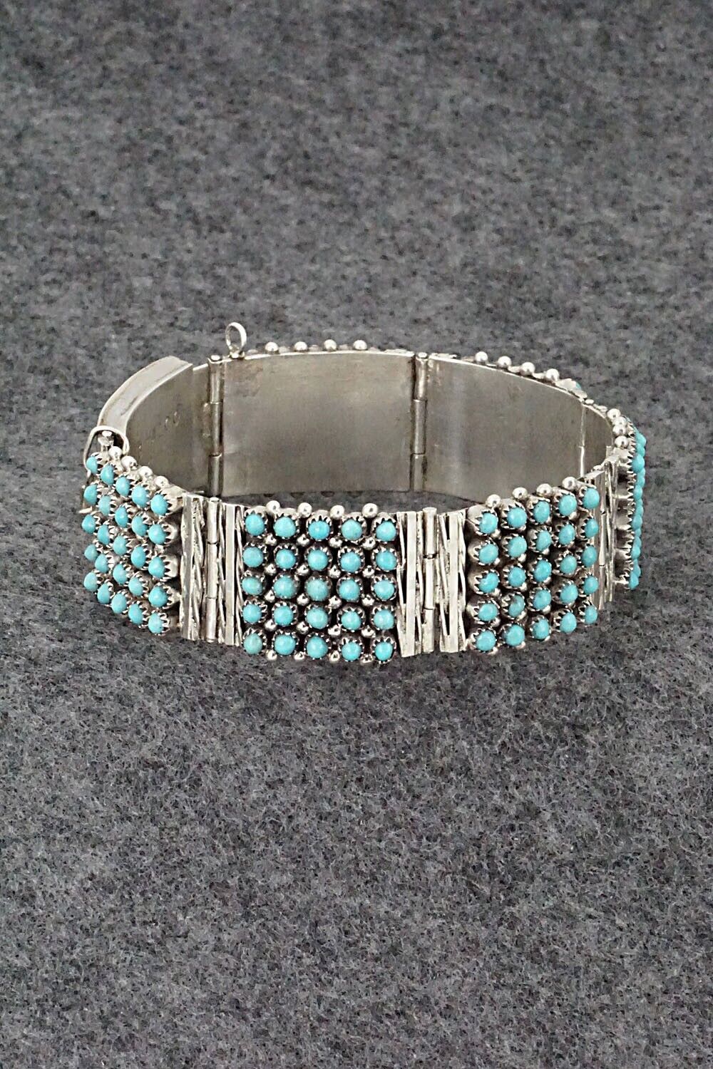 Turquoise & Sterling Silver Link Bracelet - Stephen Haloo
