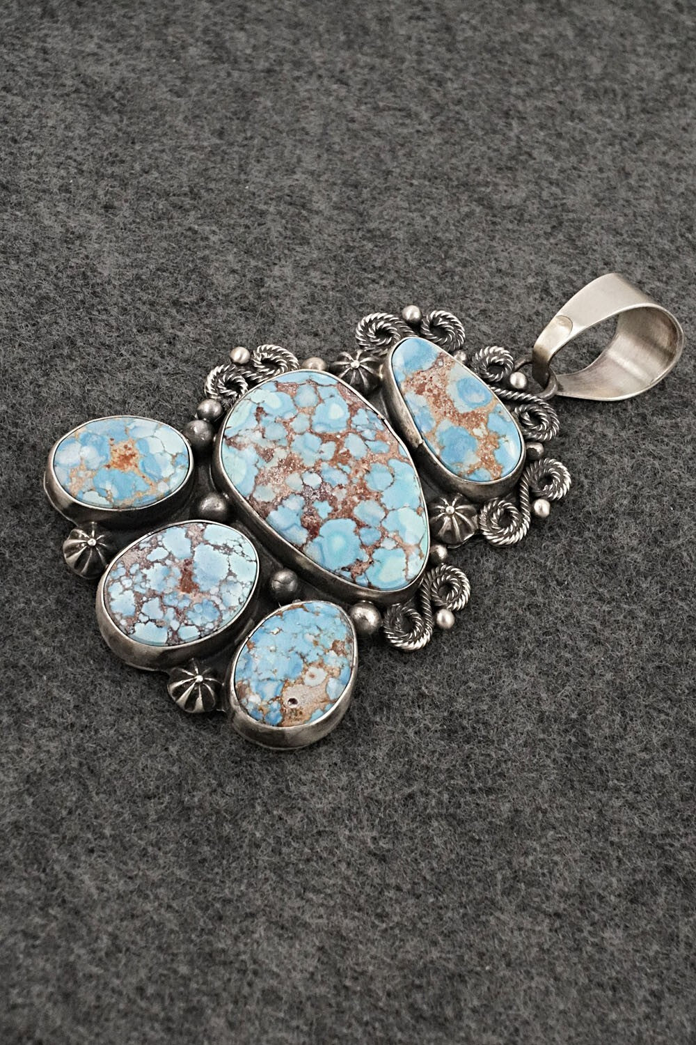 Turquoise & Sterling Silver Pendant - Darrin Livingston