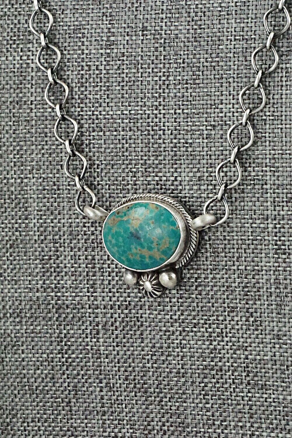 Turquoise & Sterling Silver Necklace - Kathleen Livingston