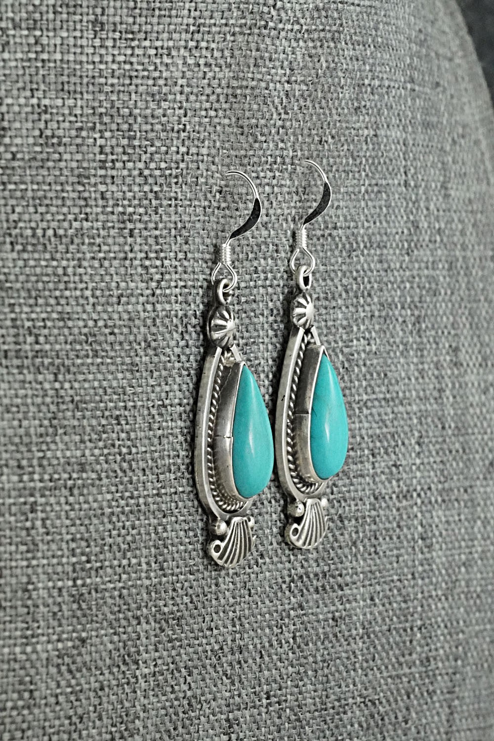 Turquoise & Sterling Silver Earrings - Verley Betone