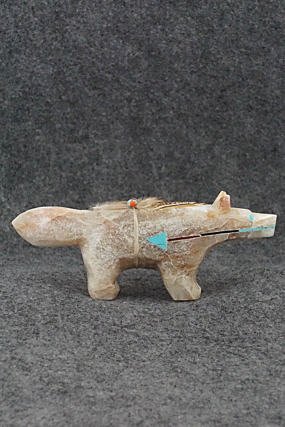 Wolf Navajo Fetish Carving - Ben Livingston