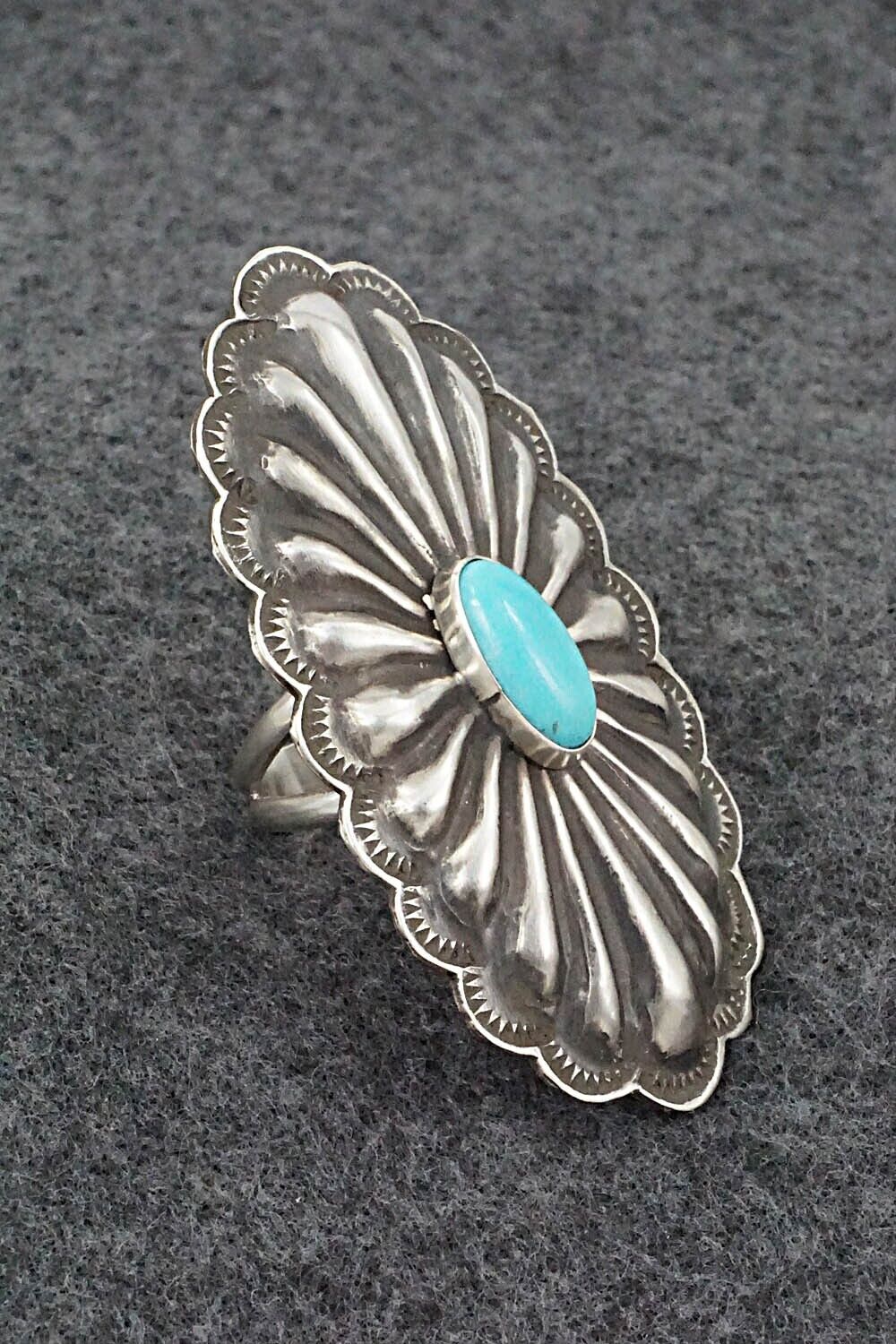 Turquoise & Sterling Silver Ring - Rita Lee - Size 8.5