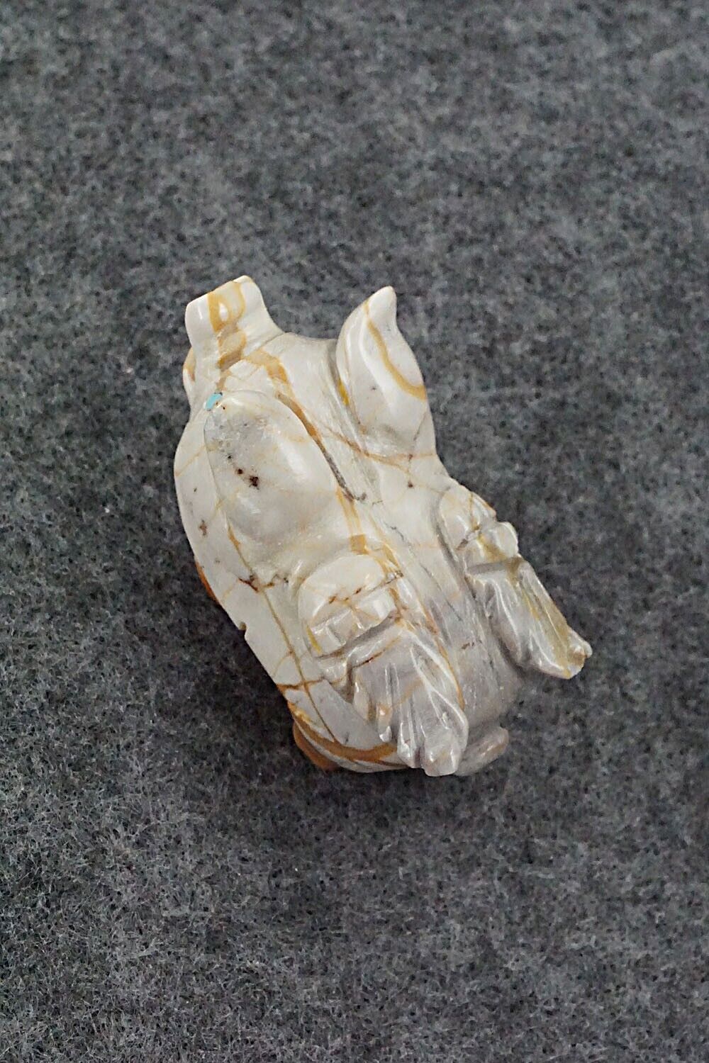 Pig With Wings Zuni Fetish Carving - Stanton Hanaweeka
