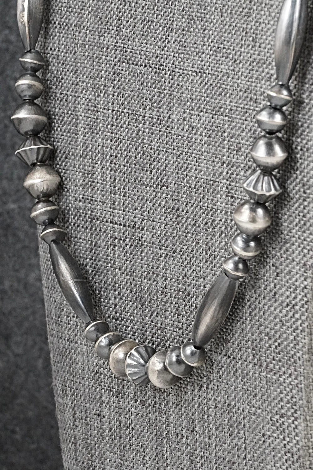 Sterling Silver Navajo Pearl Necklace 24" - Vintage