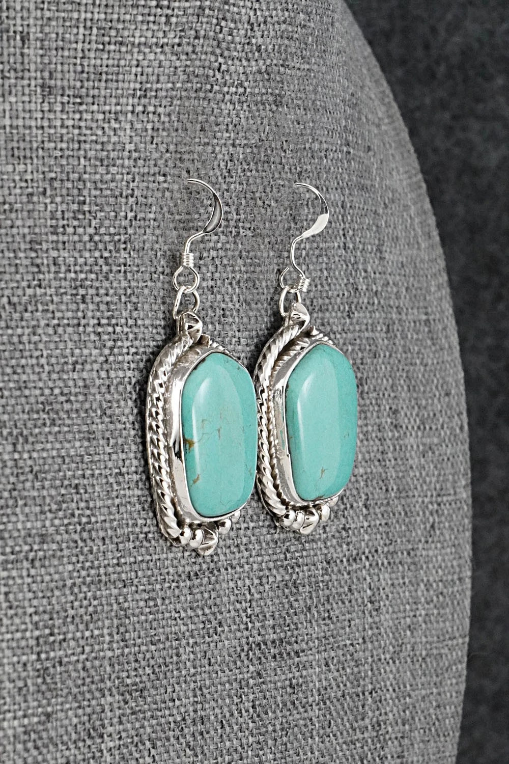 Turquoise & Sterling Silver Earrings - Rena Shelly