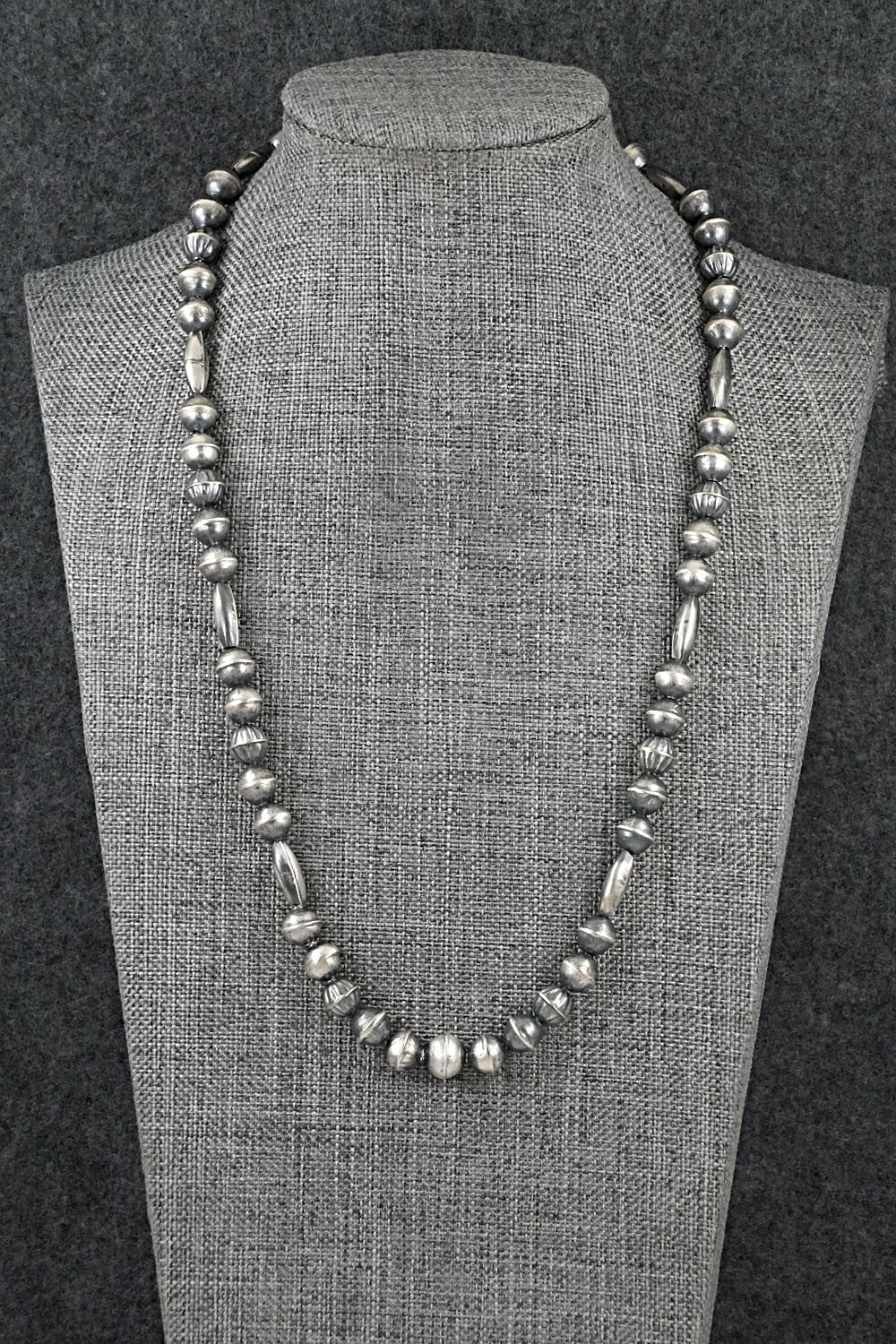 Sterling Silver Navajo Pearl Necklace 20" - Vintage