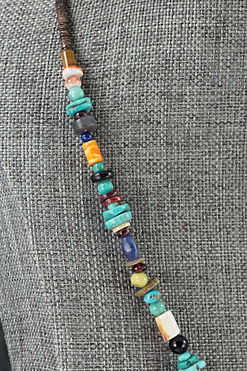 Multi Stone and Sterling Silver Necklace - Helen Tsosie