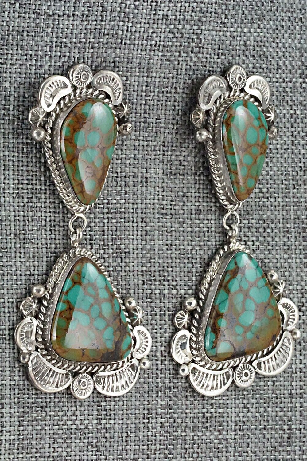 Turquoise & Sterling Silver Earrings - Ella Linkin