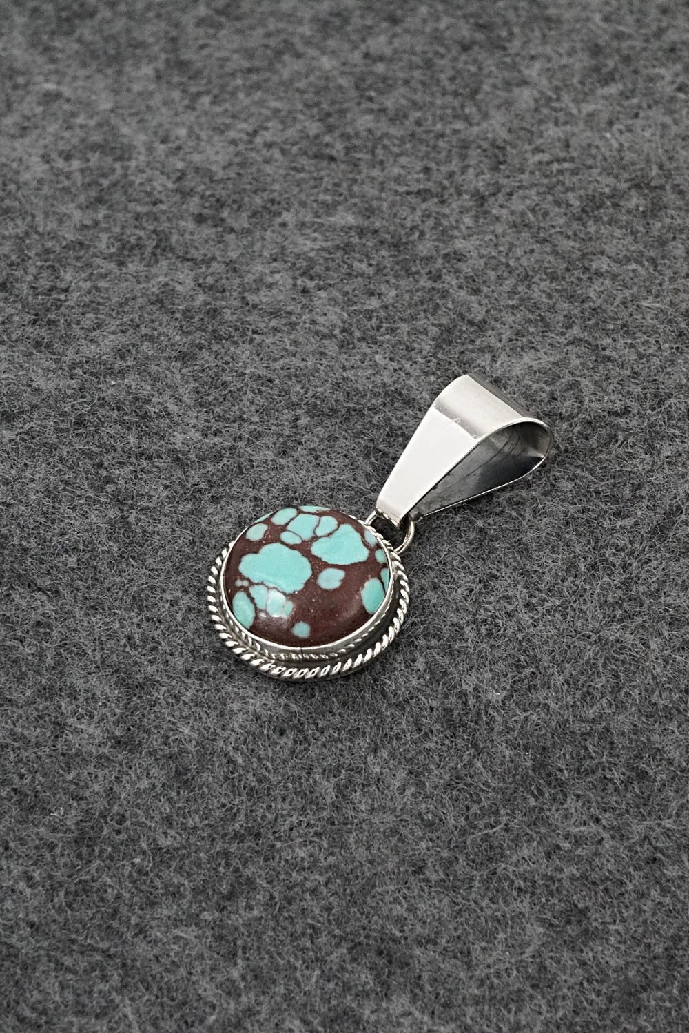Turquoise & Sterling Silver Pendant - Eugene Gruber