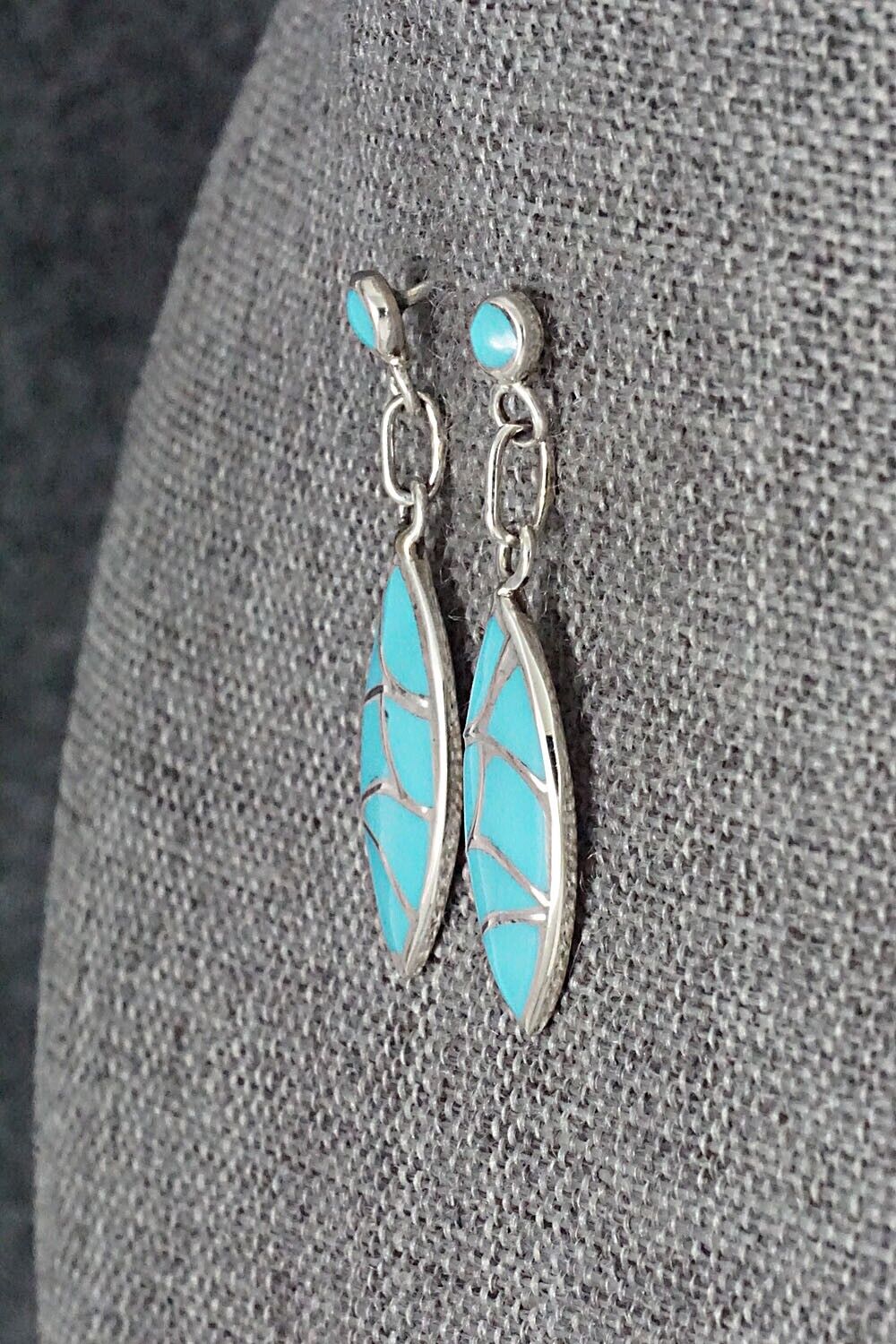 Turquoise & Sterling Silver Earrings - Orena Leekya