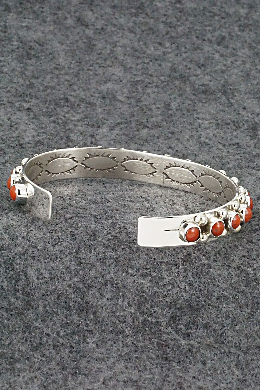 Coral & Sterling Silver Bracelet - Darlene Begay