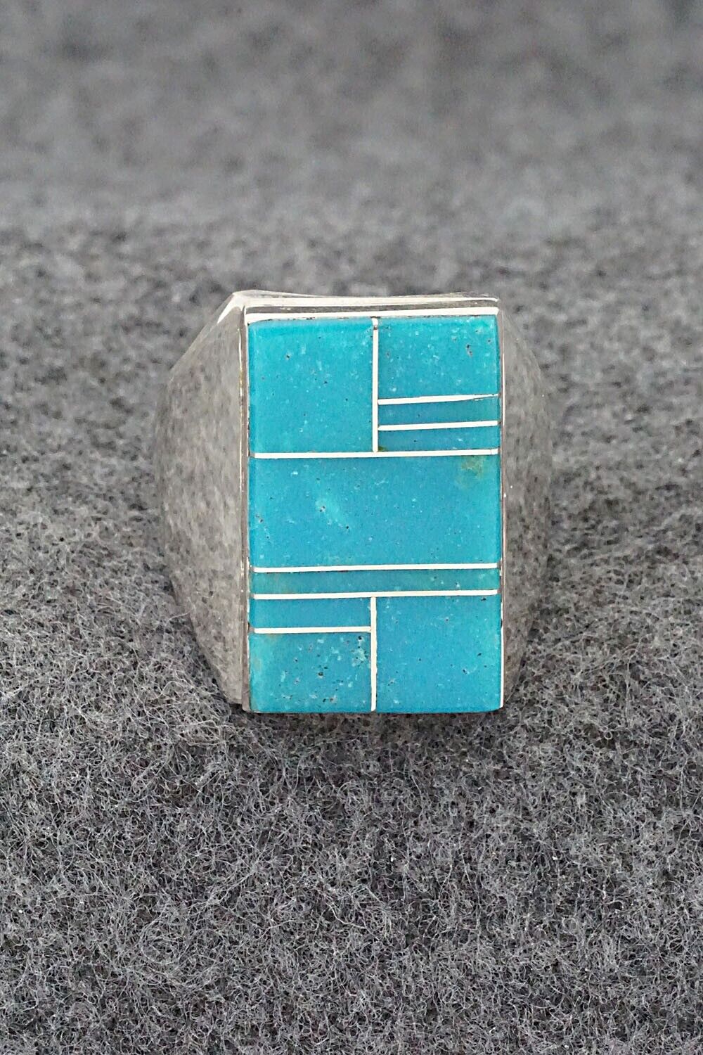 Turquoise & Sterling Silver Ring - Wilbert Gray - Size 11