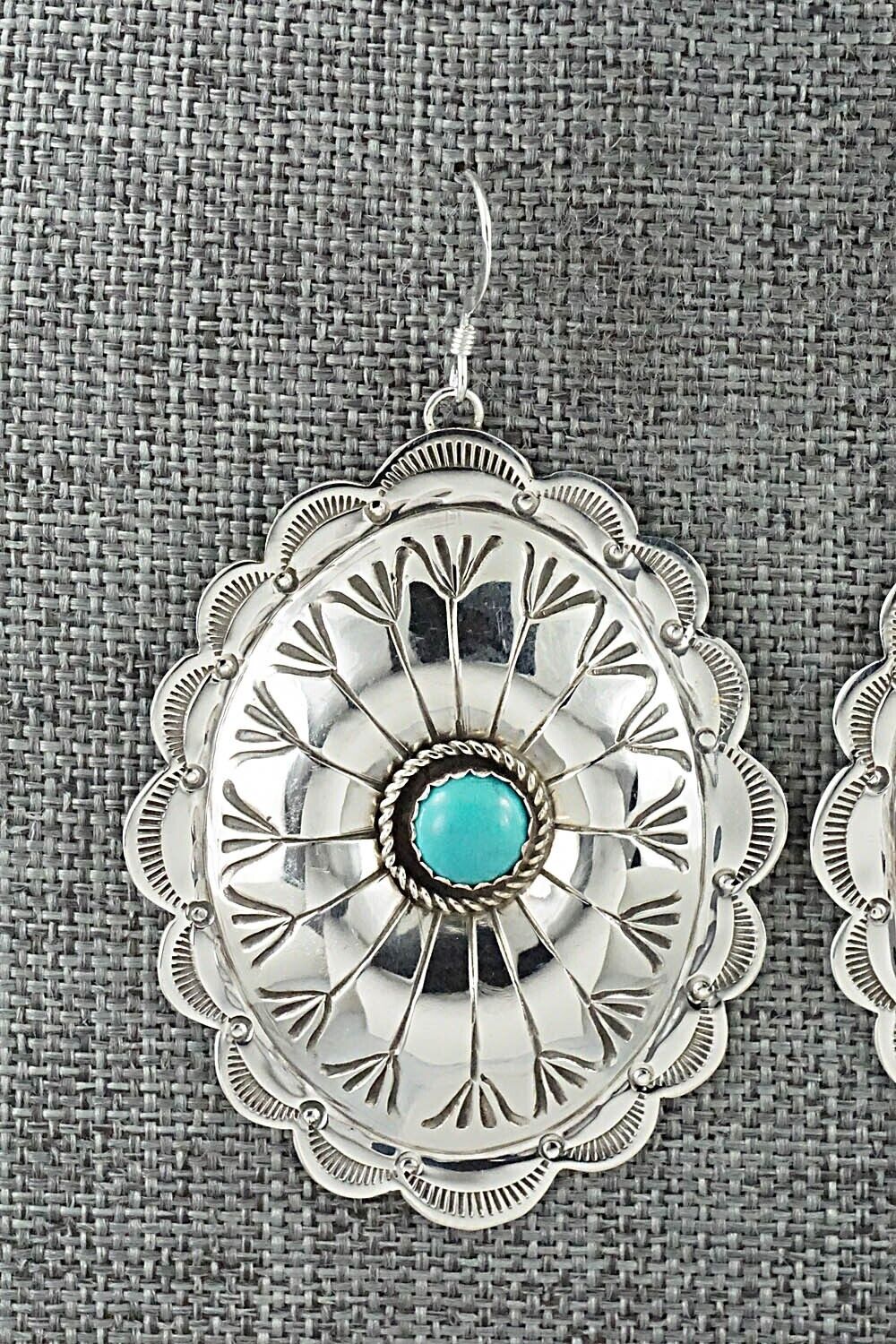 Turquoise and Sterling Silver Earrings - Jimmie James