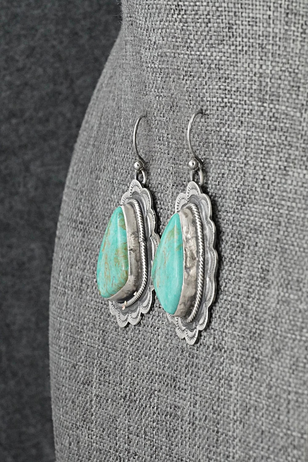 Turquoise & Sterling Silver Earrings - Bobby Johnson