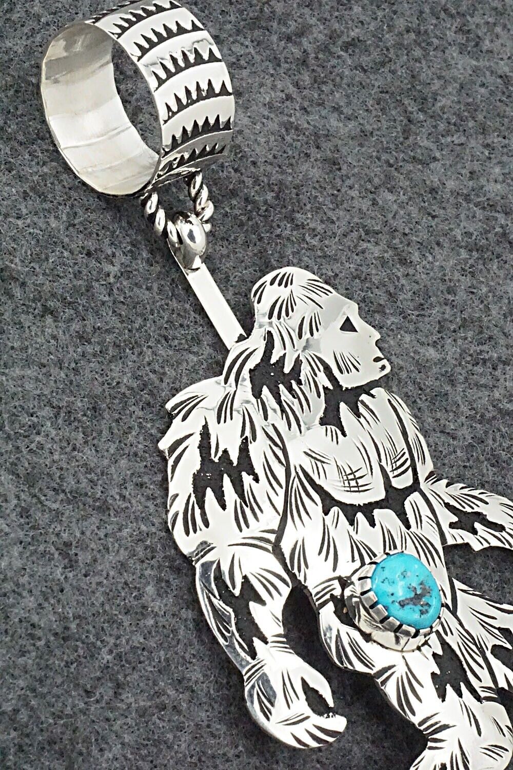 Turquoise & Sterling Silver Pendant - Richard Singer