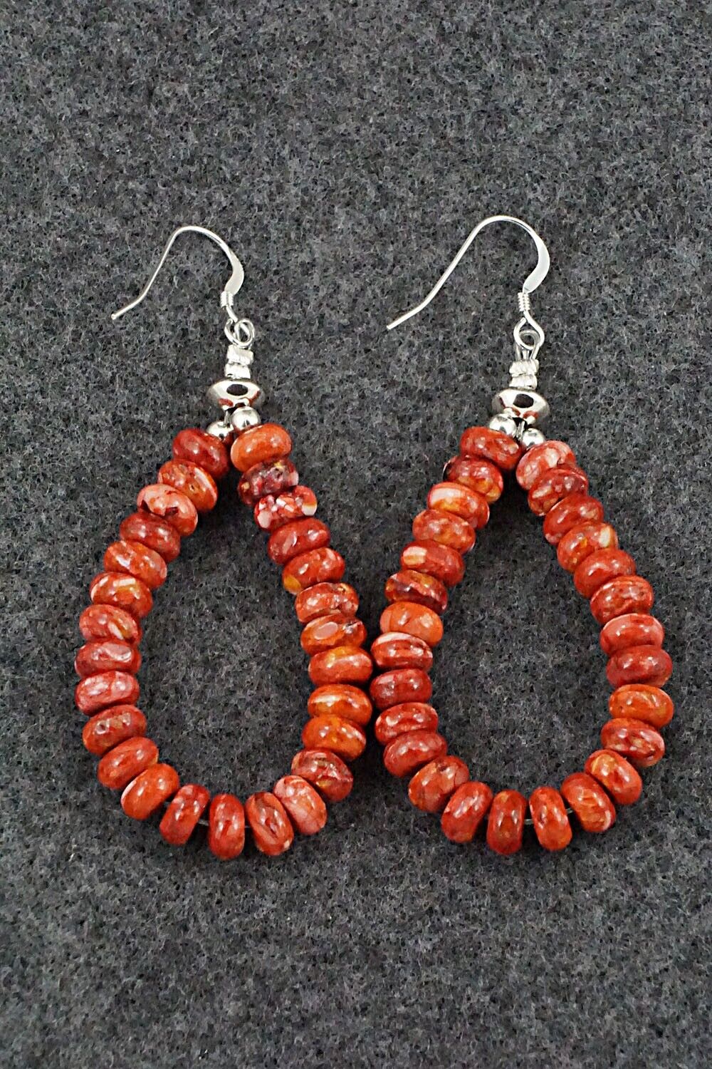 Spiny Oyster & Sterling Silver Earrings - Louise Joe