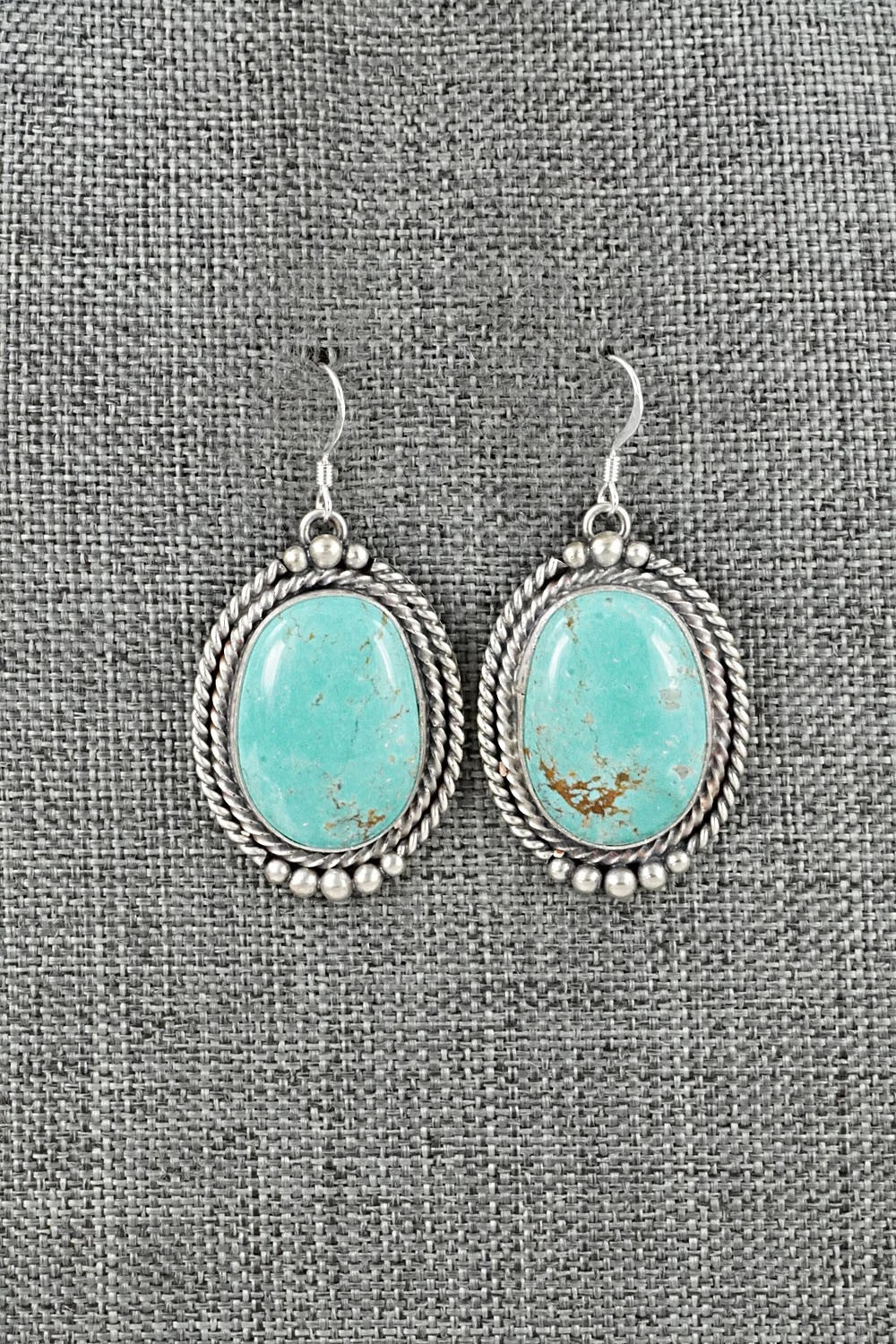 Turquoise & Sterling Silver Earrings - Loretta Delgarito