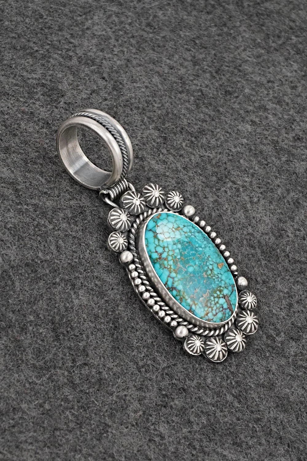 Turquoise & Sterling Silver Pendant - Michael Calladitto