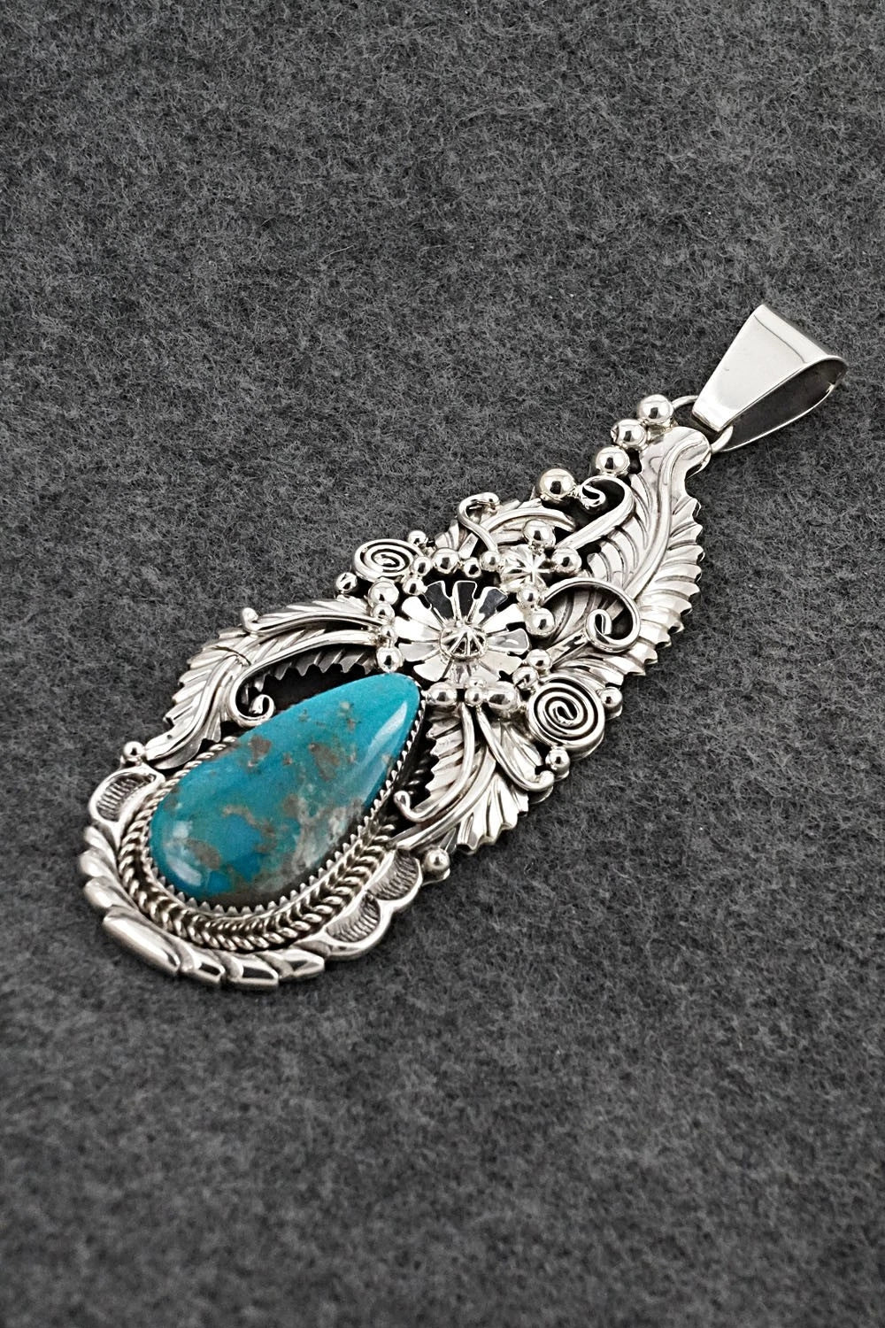 Turquoise & Sterling Silver Pendant - Albert Smith