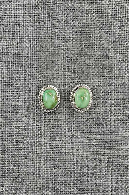 Turquoise & Sterling Silver Earrings - Eugene Gruber