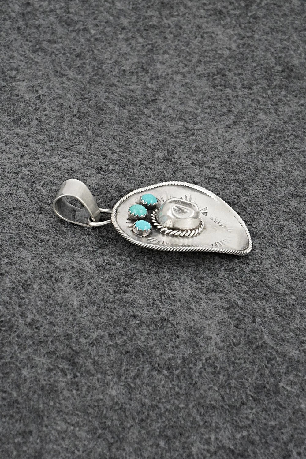 Turquoise & Sterling Silver Pendant - Davey Morgan