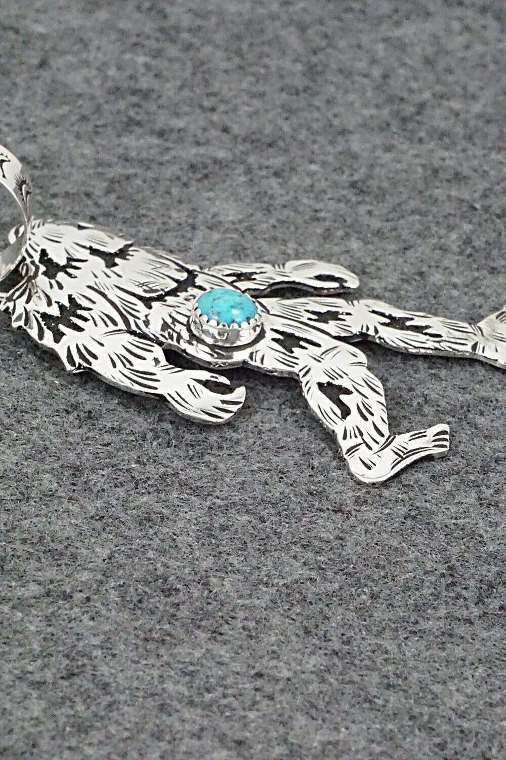 Turquoise & Sterling Silver Pendant - Richard Singer