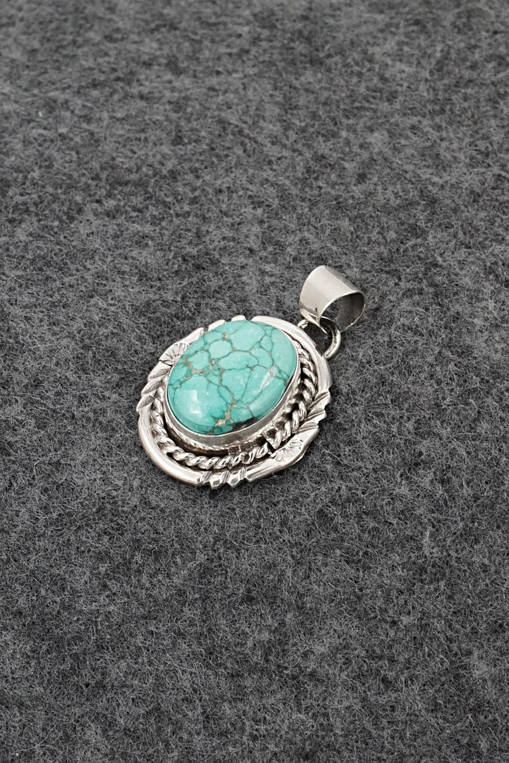 Turquoise and Sterling Silver Pendant - Gene Martinez