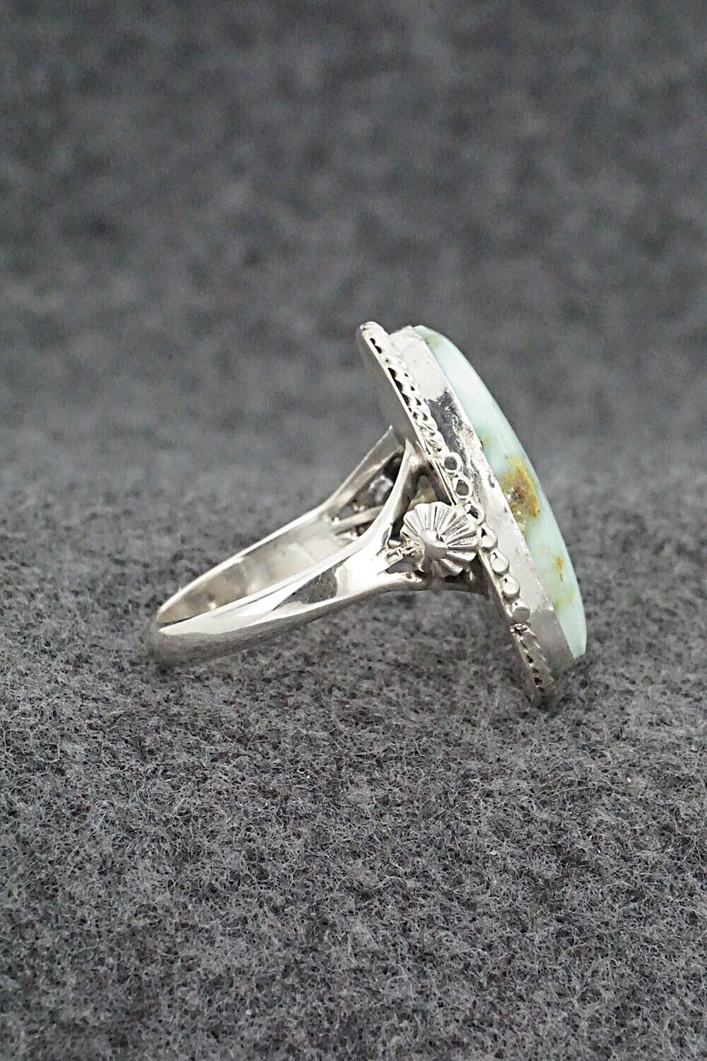 Turquoise & Sterling Silver Ring - Andrew Vandever - Size 8.75