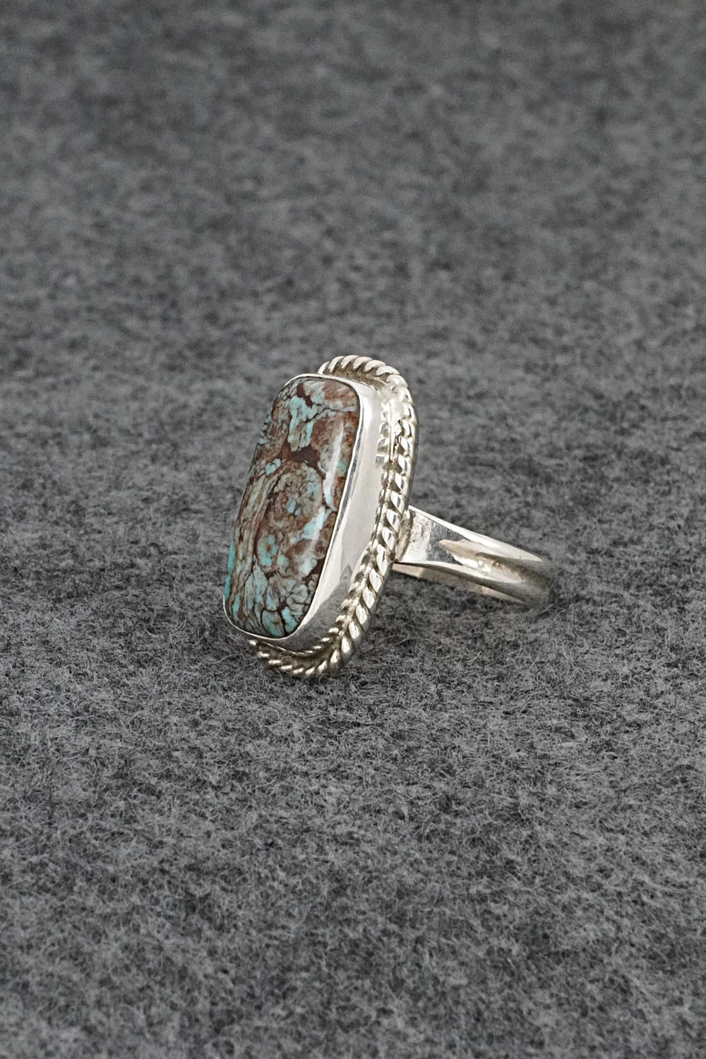 Turquoise & Sterling Silver Ring - Darius Arviso - Size 9