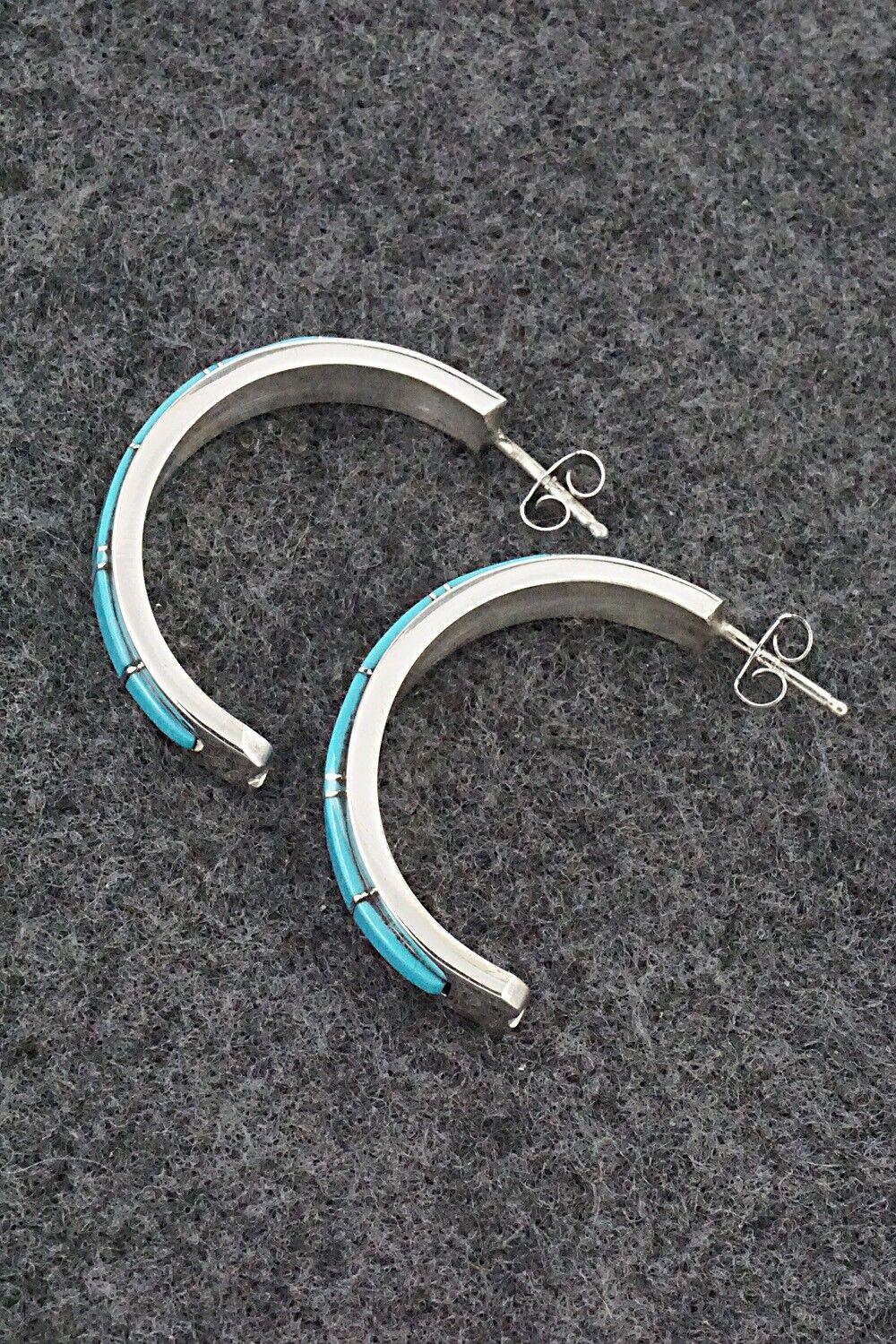 Turquoise & Sterling Silver Earrings - Wilbert Muskett Jr.